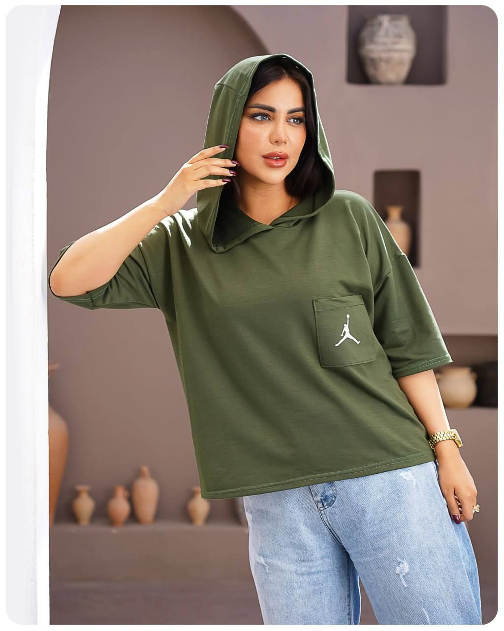 سویشرت باکسی کلاهدار پاییزه