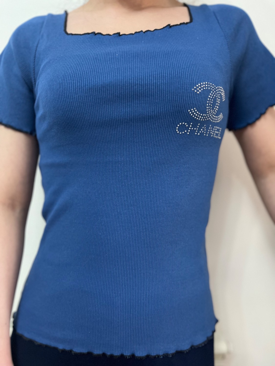 تیشرت یقه خشتی سوپرپنبه کبریتیChanel